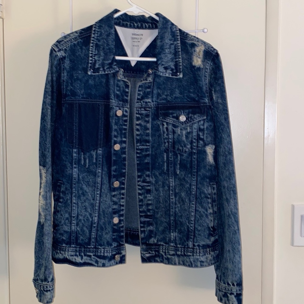 BROOKLYN SUPPLY CO. distressed denim jacket